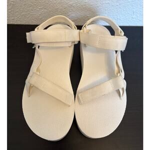 TEVA Women's Flatform Universal Sandal White Sz 9 Platform Sandal
